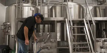 Steve Whitebrick Brewer operating brewhouse manifold copy