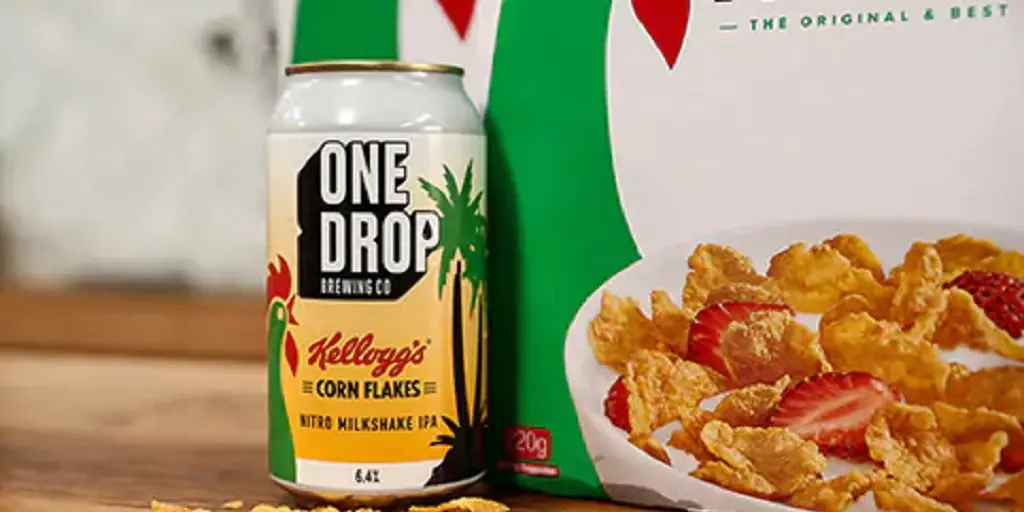 Kelloggs One Drop corn flakes beer