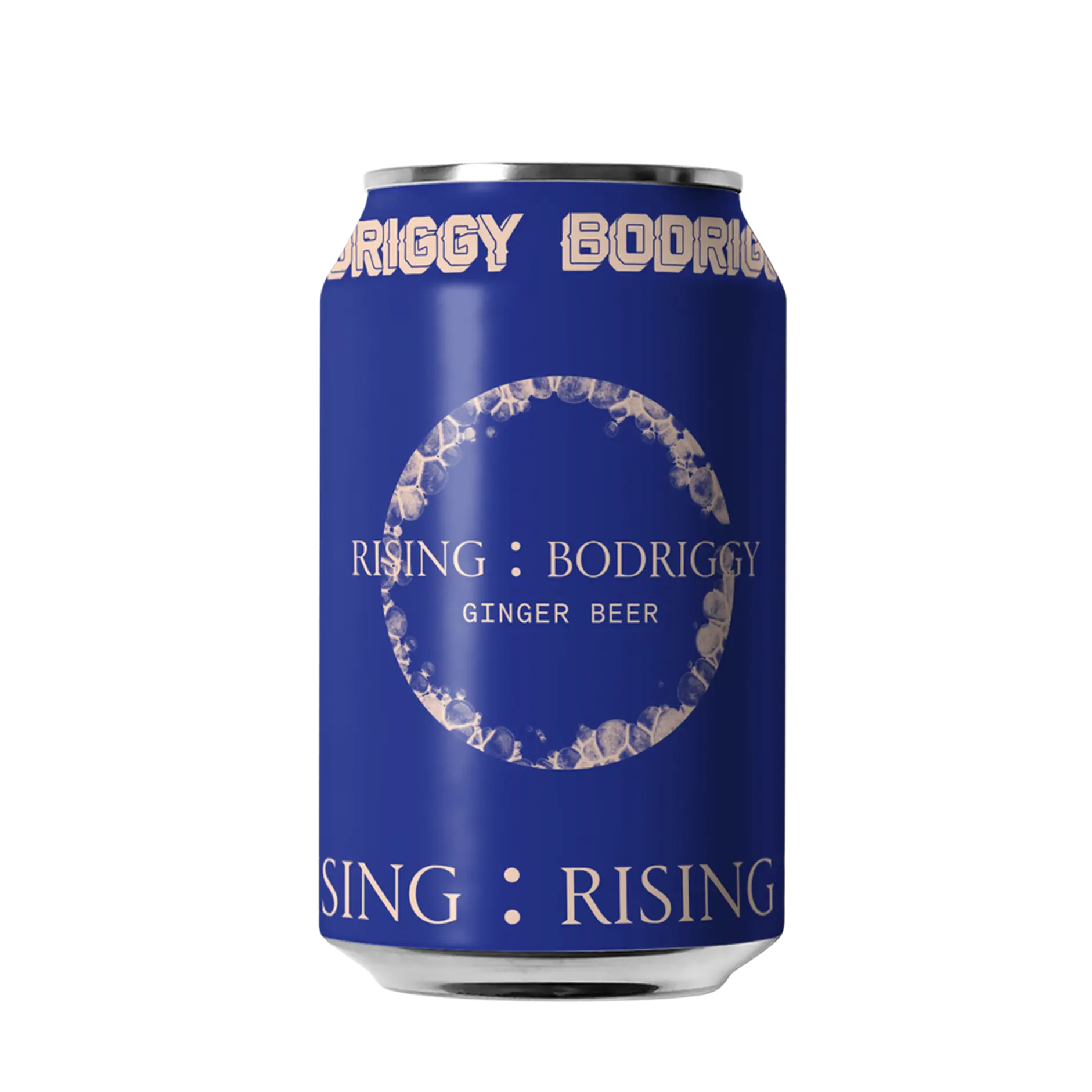 Can of Bodriggy X RISING ginger beer