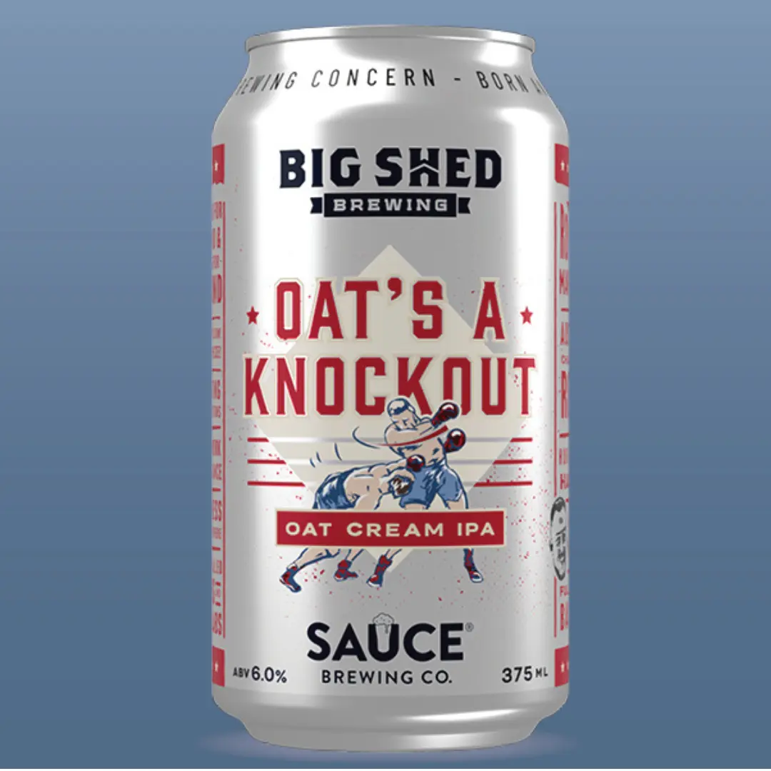 Can of Oat's a Knockout by Sauce Brewing and Big Shed Brewing