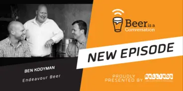 Beer is a Conversation banner with a photo of Ben Kooyman from Endeavour Beer