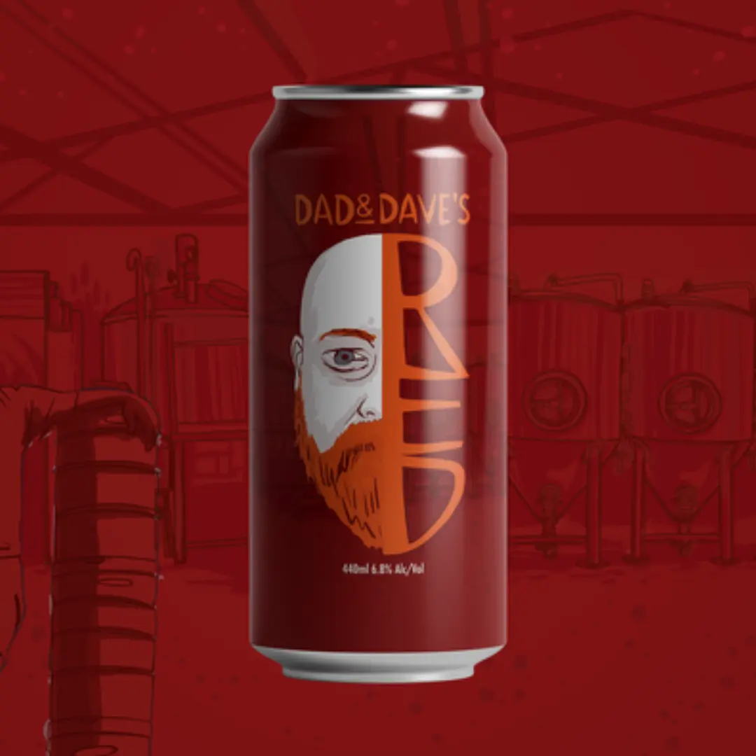 Can of Red IPA by Dad and Dave’s Brewing