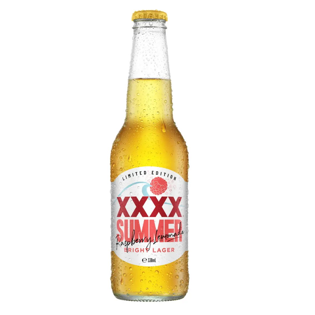 Bottle of XXXX Raspberry Lemonade Lager