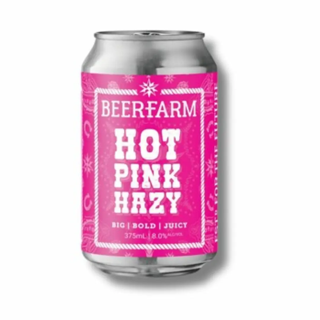 Can of Hot Pink Hazy by Beerfarm
