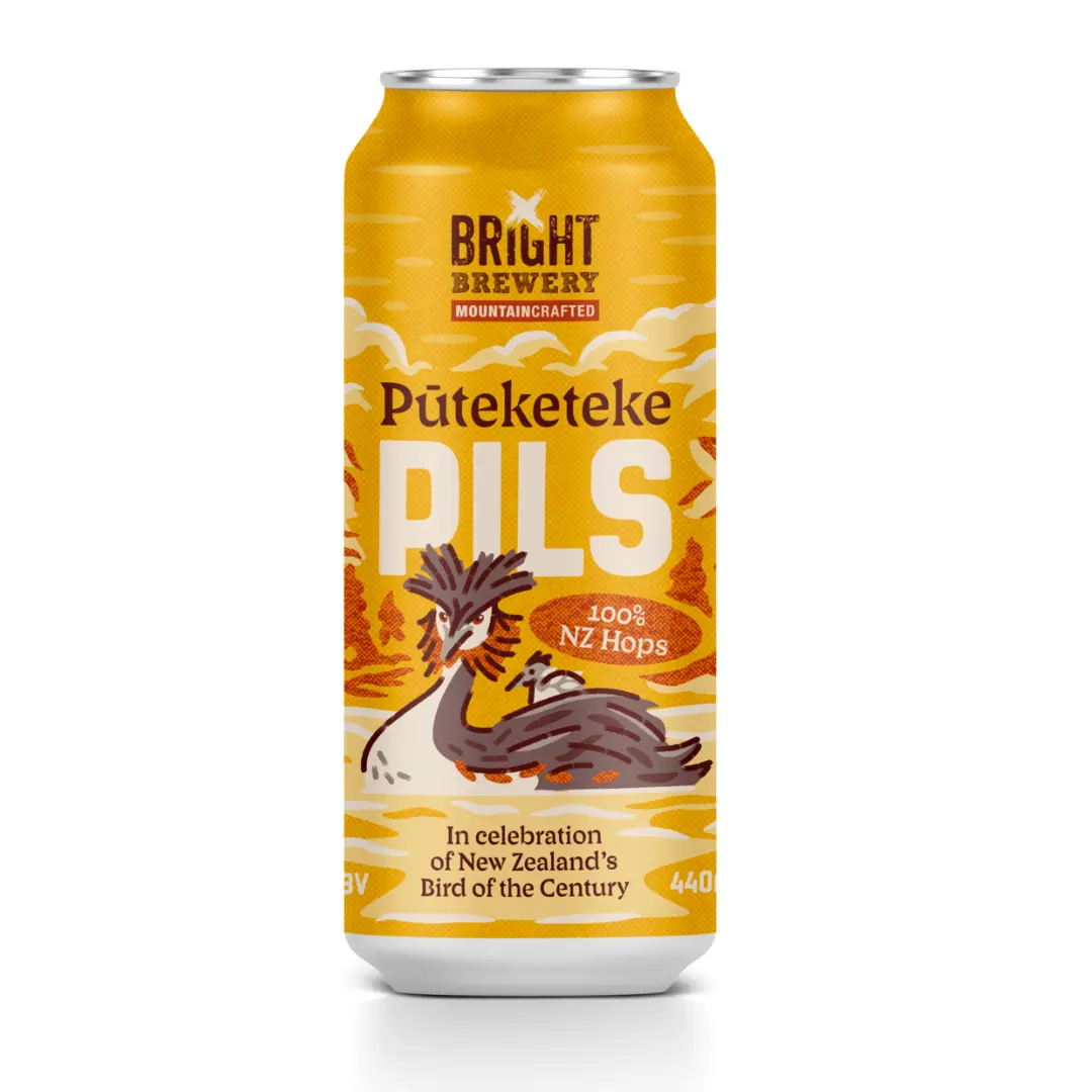 Can of Puteketeke Pils by Bright Brewery