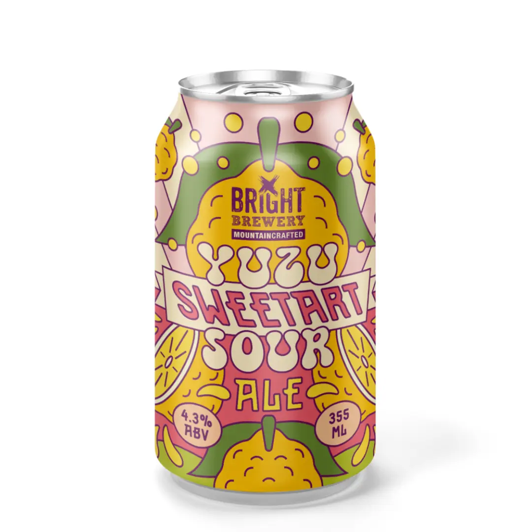 Can of Yuzu Sweetart Sour Ale by Bright Brewery