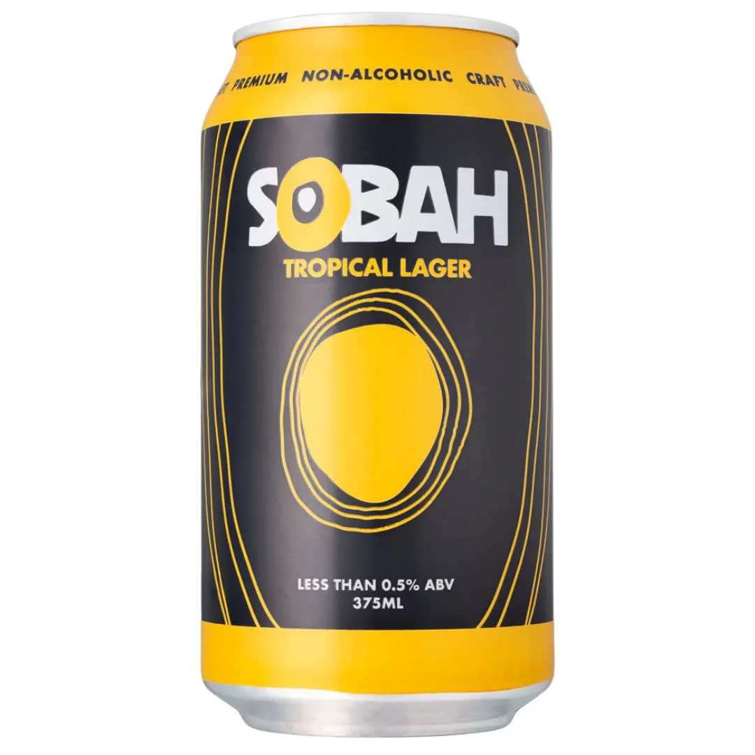 Can of Sobah Beverages' Tropical Lager